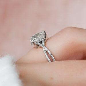 The Angelina Set With A 1 Carat Pear Lab Diamond