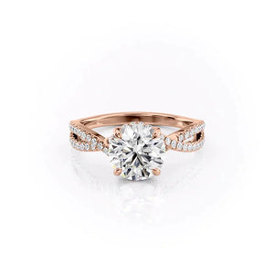 The Angelina Set With A 2.5 Carat Round Lab Diamond