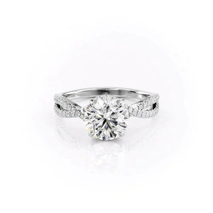 The Angelina Set With A 1 Carat Round Lab Diamond