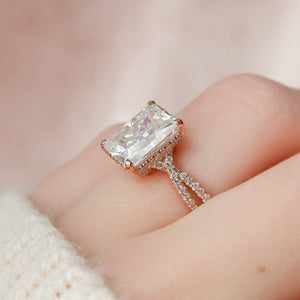 The Angelina Set With A Radiant Moissanite
