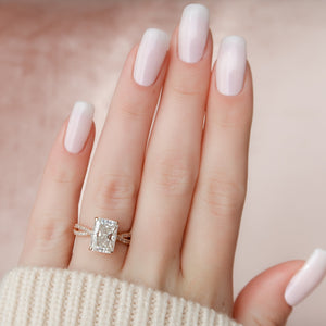 The Angelina Set With A 1 Carat Radiant Lab Diamond
