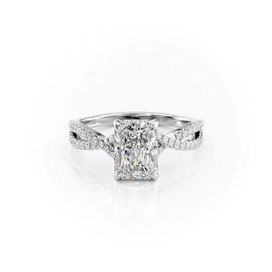 The Angelina Set With A 2.5 Carat Radiant Lab Diamond
