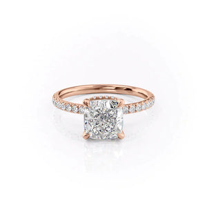 The Pave Alex Set With A 2 Carat Cushion Lab Diamond