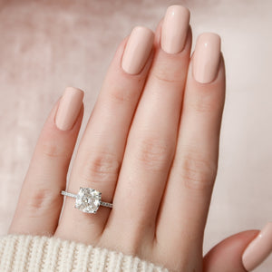 The Pave Alex Set With A 2 Carat Cushion Lab Diamond
