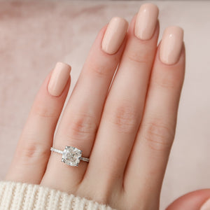 The Pave Alex Set With A Cushion Moissanite