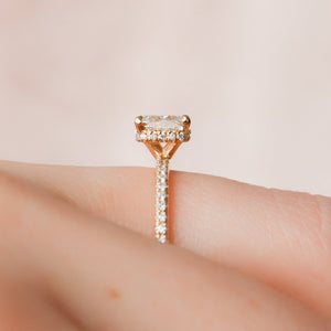 The Pave Alex Set With A Cushion Moissanite
