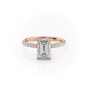 The Pave Alex Set With A 2 Carat Emerald Lab Diamond