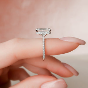 The Pave Alex Set With A 1 Carat Emerald Lab Diamond