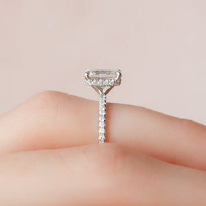 The Pave Alex Set With A 1 Carat Emerald Lab Diamond