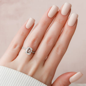 The Pave Alex Set With A 1 Carat Emerald Lab Diamond