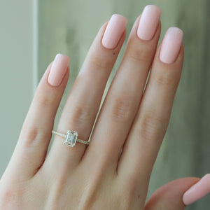 The Pave Alex Set With A 2 Carat Emerald Lab Diamond