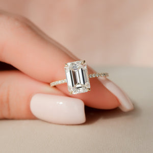 The Pave Alex Set With A 2 Carat Emerald Lab Diamond