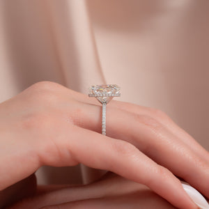 The Pave Alex Set With A 2 Carat Oval Lab Diamond