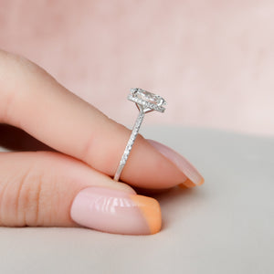 The Pave Alex Set With A 2 Carat Oval Lab Diamond
