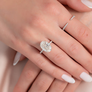 The Pave Alex Set With A 2 Carat Oval Lab Diamond