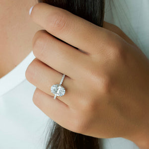 The Pave Alex Set With A 2 Carat Oval Lab Diamond
