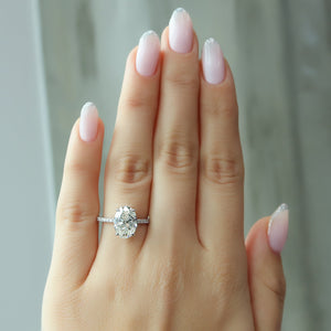 The Pave Alex Set With A 2 Carat Oval Lab Diamond