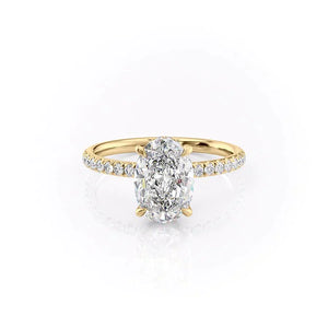 The Pave Alex Set With A 4.5 Carat Oval Moissanite