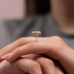 The Pave Alex Set With A 2.5 Carat Oval Lab Diamond