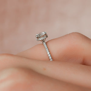 The Pave Alex Set With A 3 Carat Round Lab Diamond