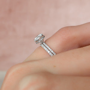 The Pave Alex Set With A 3 Carat Round Lab Diamond