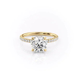 The Pave Alex Set With A 1 Carat Round Lab Diamond