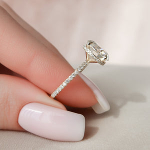 The Pave Alex Set With A 1.5 Carat Round Lab Diamond