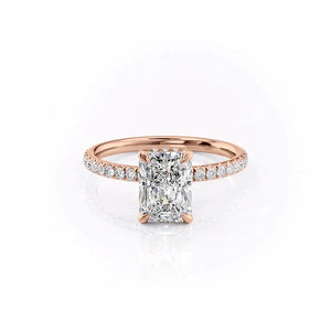 The Pave Alex Set With A 1.5 Carat Radiant Lab Diamond