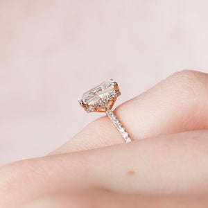 The Pave Alex Set With A 2 Carat Radiant Lab Diamond