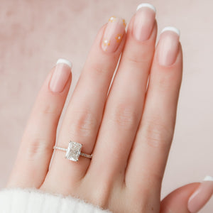 The Pave Alex Set With A 2 Carat Radiant Lab Diamond