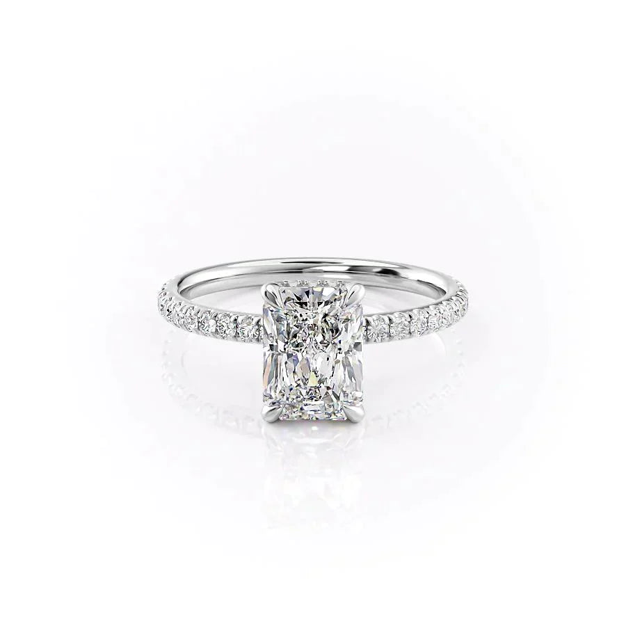The Pave Alex Set With A 3 Carat Radiant Lab Diamond