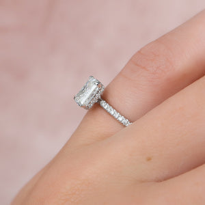 The Pave Alex Set With A 3 Carat Radiant Lab Diamond