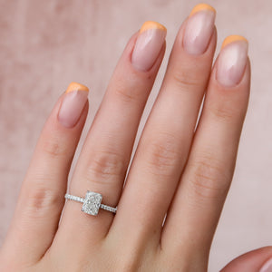 The Pave Alex Set With A 3 Carat Radiant Lab Diamond