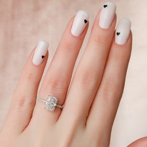 The Pave Alex Set With A 3 Carat Radiant Lab Diamond