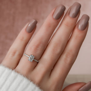 The Pave Alex Set With A 3 Carat Radiant Lab Diamond