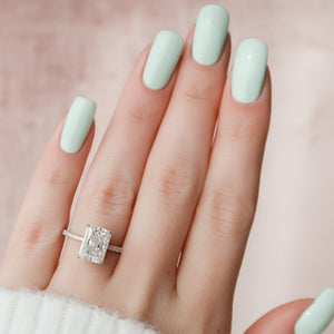 The Pave Alex Set With A 3 Carat Radiant Lab Diamond