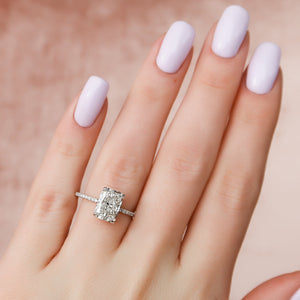 The Pave Alex Set With A 3 Carat Radiant Lab Diamond