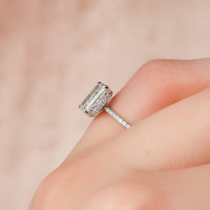 The Pave Alex Set With A 3 Carat Radiant Lab Diamond