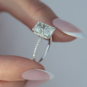 The Pave Alex Set With A 3 Carat Radiant Lab Diamond