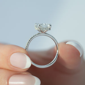 The Pave Alex Set With A 3 Carat Radiant Lab Diamond