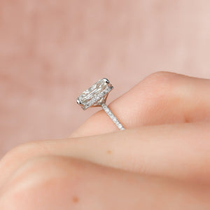 The Pave Alex Set With A 3 Carat Radiant Lab Diamond