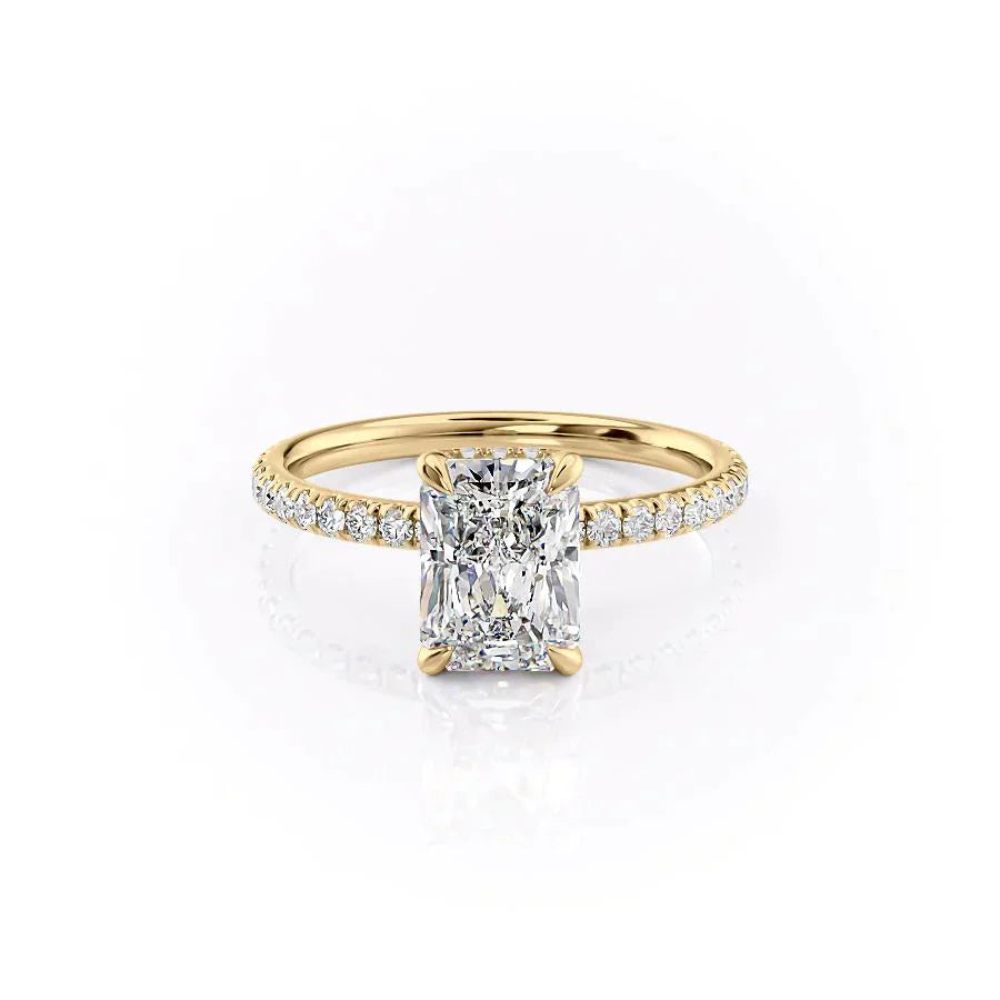 The Pave Alex Set With A 2 Carat Radiant Lab Diamond
