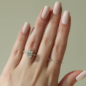 The Pave Alex Set With A 3 Carat Radiant Lab Diamond