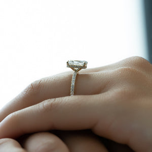 The Pave Alex Set With A 3 Carat Radiant Lab Diamond