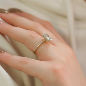 The Pave Alex Set With A 3 Carat Radiant Lab Diamond