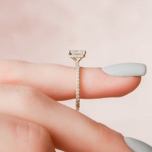 The Pave Alex Set With A 3 Carat Radiant Lab Diamond