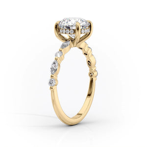 The Lindsey Set With A 2.5 Carat Oval Moissanite