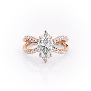 The Zoey Set With A 1 Carat Marquise Moissanite