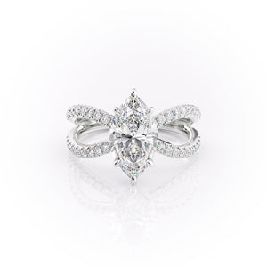 The Zoey Set With A 3 Carat Marquise Lab Diamond