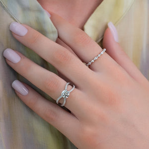 The Zoey Set With A 1 Carat Round Lab Diamond